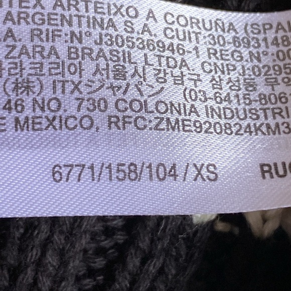 NWOT. Zara Black/White Striped Cropped Turtleneck Sweater. Size XS. - Picture 9 of 11